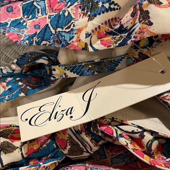 Eliza J Mixed Print Floral Tiered Maxi Dress Size 14, NWT - Picture 2 of 16